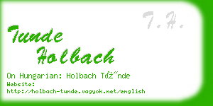 tunde holbach business card